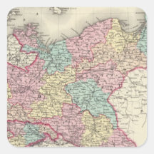 Prussia And Saxony Square Stickers