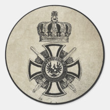 Prussian Cross Round Stickers