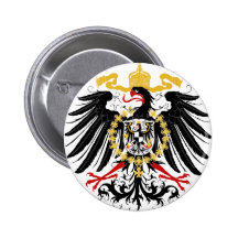 Prussian Eagle Red Black and Gold Buttons