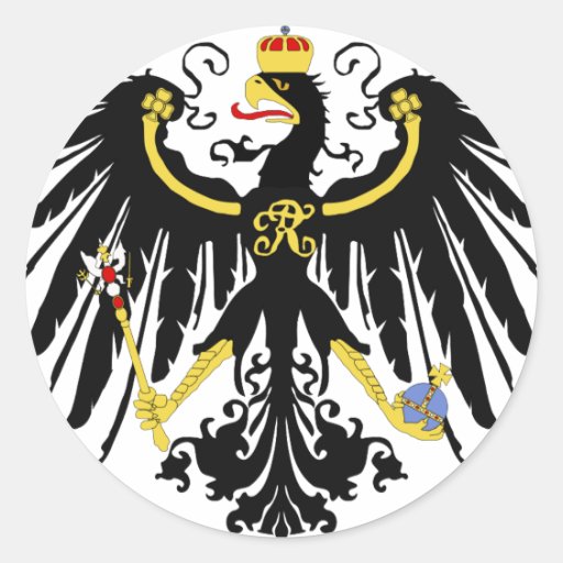 Prussian Eagle Round Sticker