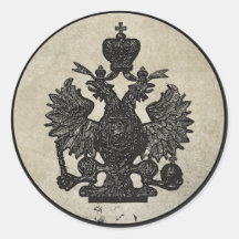 Prussian Eagle Round Stickers