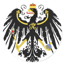 Prussian Eagle Round Sticker