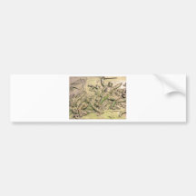 Prussian Soldiers Battle Scene, Sepia Tint(4) Bumper Stickers