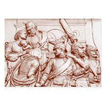Prussian Soldiers, Woman & Baby, Brown Tint Business Card Templates