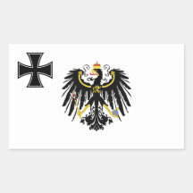 Prussian War Flag Rectangle Sticker