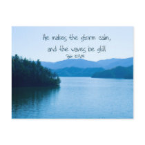 Ps 107:29 He makes the storm calm Postcards