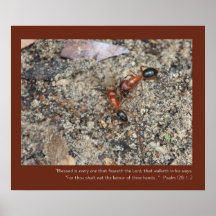 Psalm 128: 1, 2 Scripture Poster