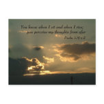 Psalm 139 v 2 | Inspirational Words postcards