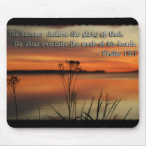 PSALM 19:1 BIBLE SCRIPTURE HEAVENS DECLARE GLORY MOUSE PAD