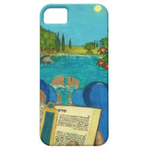 Psalm 1 - Man reads Psalm 1 in Hebrew Bible iPhone 5 Cases
