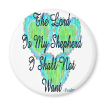 Psalm 23 hearts refrigerator magnet