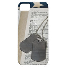 Psalm 23 with dog tags iPhone 5 covers