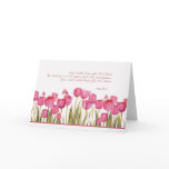 Psalm 27:14 wait for the lord, tulips, butterflies greeting card