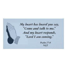Psalm 27:8 Photo Card