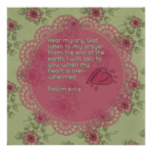Psalm 61 scripture prayer card custom invitation
