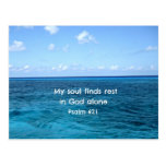Psalm 62:1 My soul finds rest... Post Cards