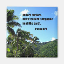 Psalm 8:9 fridge magnet