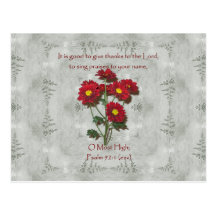Psalm 92:1 ~ Give Thanks to the Lord Postcard