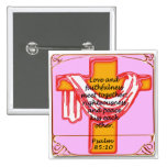 Psalm cross design button