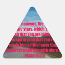 Psalm Inspirational Verses Triangle Sticker