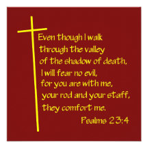Psalms23-4 Yellow Invitations