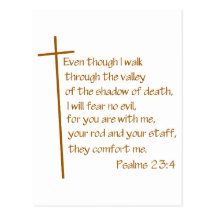 Psalms 23:4 post cards