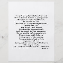 Psalms 23 flyers