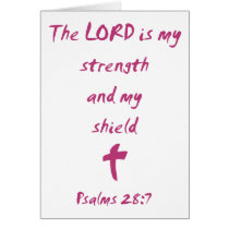 Psalms 28: The Lord is My Strength and Shield Card