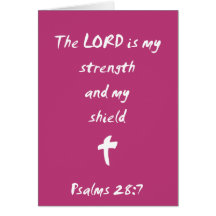 Psalms 28: The Lord is My Strength and Shield Card
