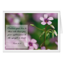 Psalms - Pink Wood Sorrel Greeting Card