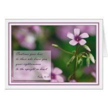 Psalms - Pink Wood Sorrel Greeting Card