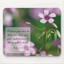 Psalms - Pink Wood Sorrel Mousepad