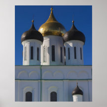 Pskov Kremlin and Trinity Cathedral 2 Poster