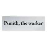 Psmith, the Worker Profile Card Business Card Template