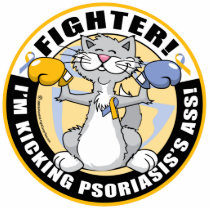Psoriasis Cat Fighter Cut Outs