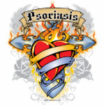 Psoriasis Cross & Heart photo sculptures
