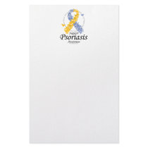 Psoriasis Ribbon of Butterflies Stationery