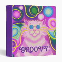 Psy-cat-delic Pink 'Groovy' binder