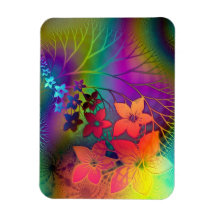 Psychadelic Floral Magnets