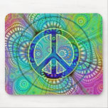 Psychadelic Peace Sign mousepads