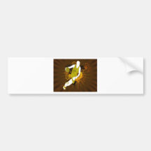 psychedelic abstract basketball bumper sticker