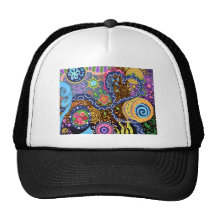 Psychedelic abstract pattern hat