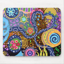 Psychedelic abstract pattern mousepad