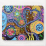 Psychedelic abstract pattern mousepad