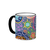 Psychedelic abstract pattern mug