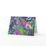 Psychedelic Birthday!-Colourful Flowers Card