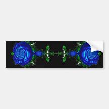 Psychedelic Blue Bumper Sticker