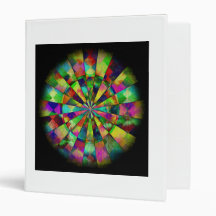 Psychedelic colours by Valxart.com 3 Ring Binders
