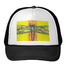 Psychedelic Dragonfly in Paradise Mesh Hats