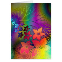 Psychedelic Floral Cards